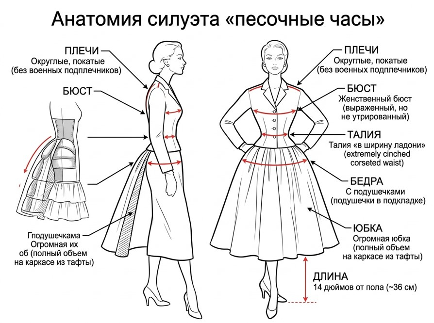 Силуэт «песочные часы»
