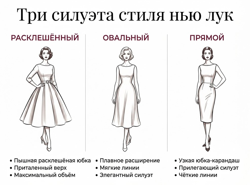 Три силуэта стиля New Look