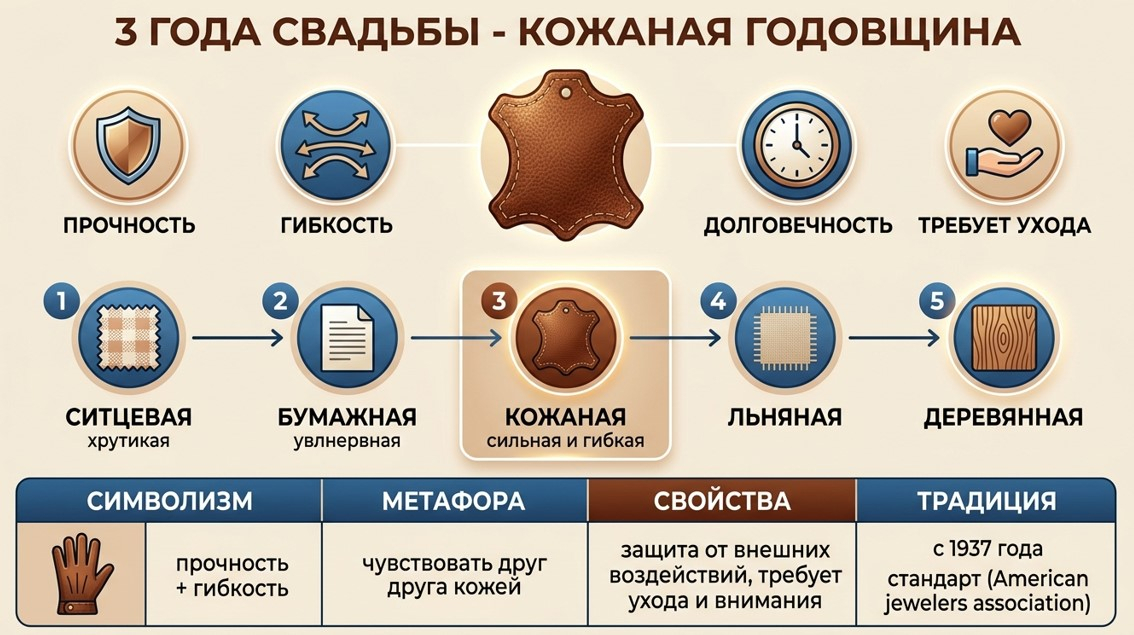 Кожаная свадьба - 3 года брака