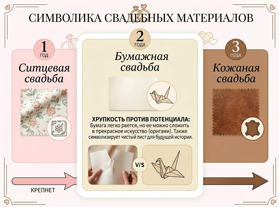 Бумажная свадьба среди других годовщин брака