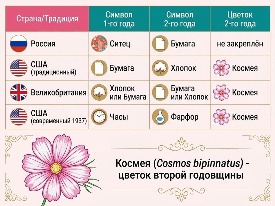 Бумага, хлопок или фарфор: что дарят на 2 года в разных странах?