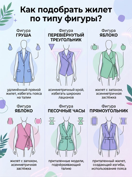 Как подобрать жилет по типу фигуры?