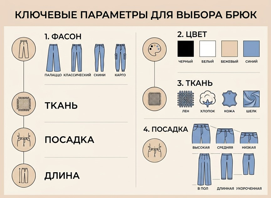 Какие фасоны брюк носить и с чем их сочетать