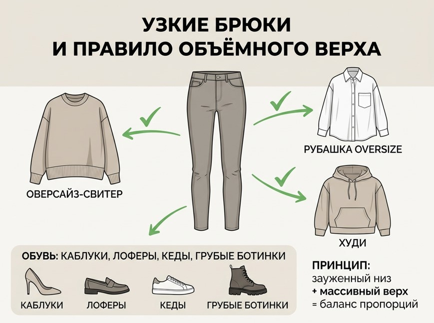 Как использовать брюки для создания гармоничного образа?