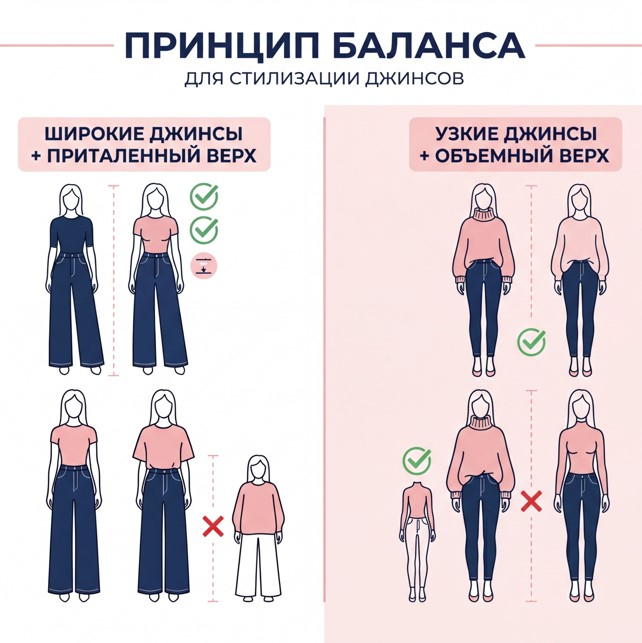 Верх для широких и клешёных джинсов