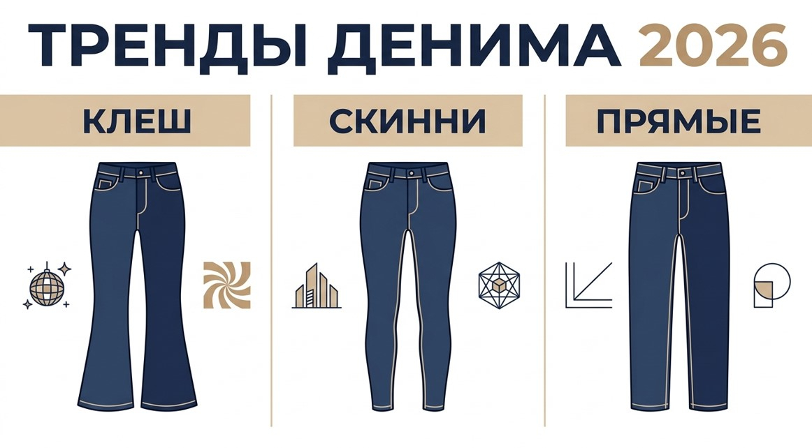 Джинсы в 2026 году: главные тренды денима