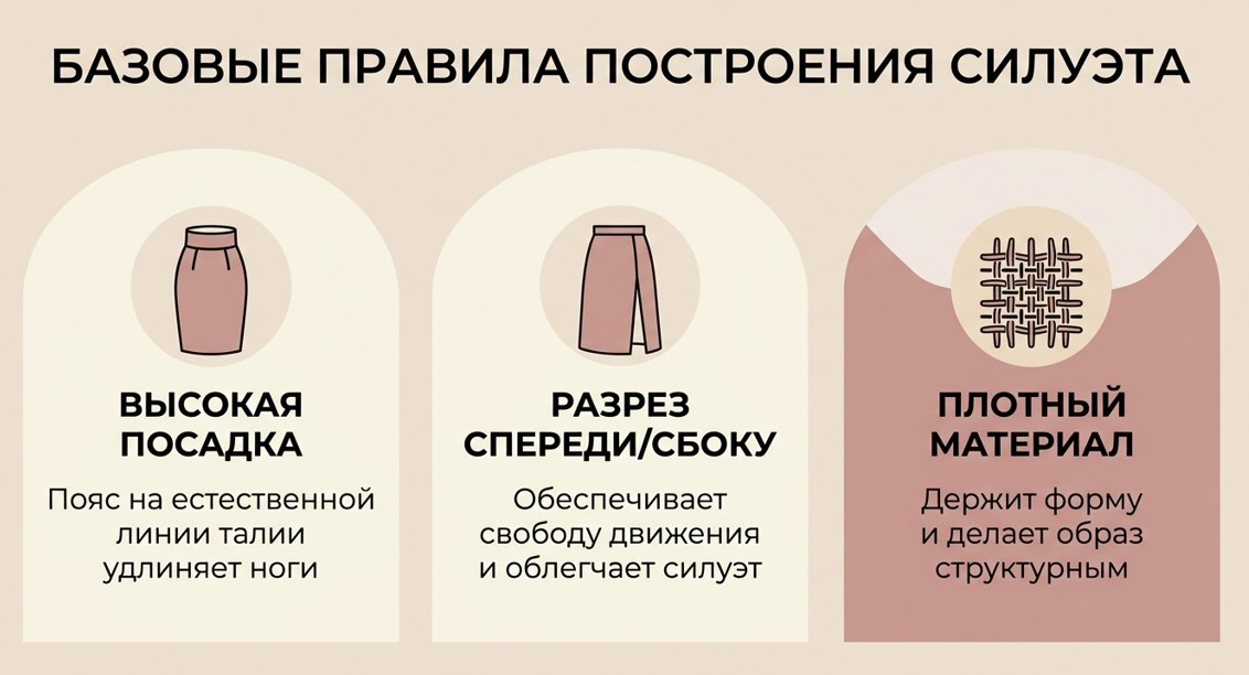 Базовые правила построения силуэта