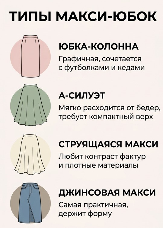 С чем сочетать модели макси в повседневном стиле?