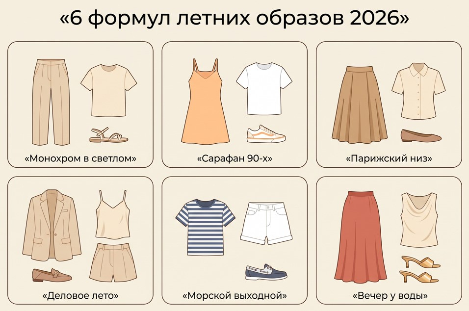 6 готовых формул летних образов