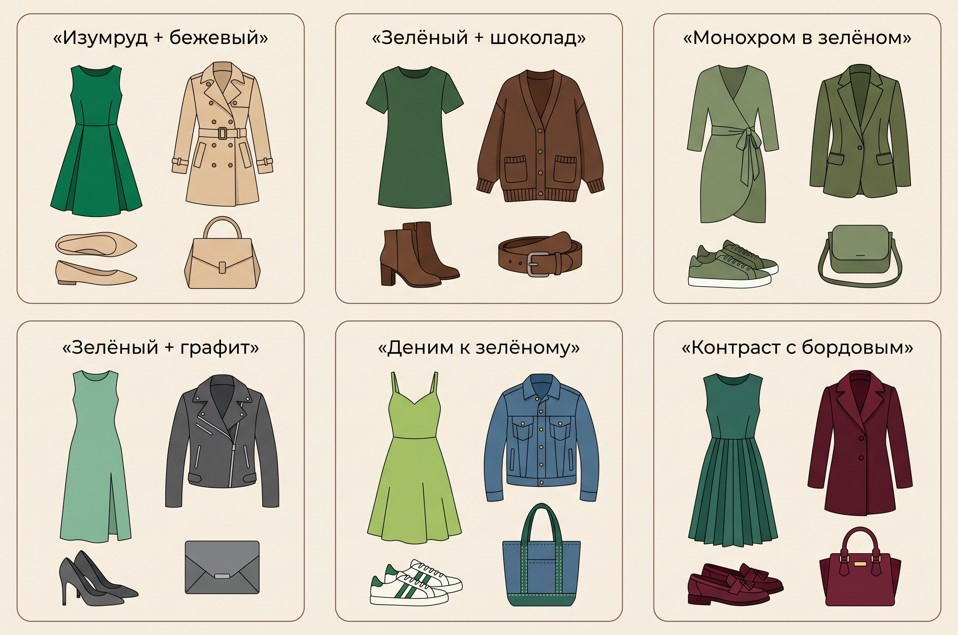 Шесть формул в одной карте — сохраните, чтобы собирать образ на автомате.