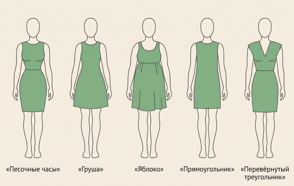 Какой фасон зелёного платья выбрать под свой силуэт.