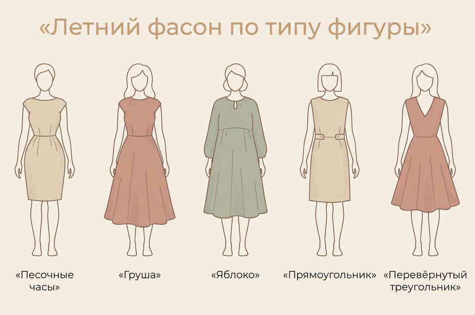 Один и тот же набор вещей подстраивается под силуэт сменой фасона.