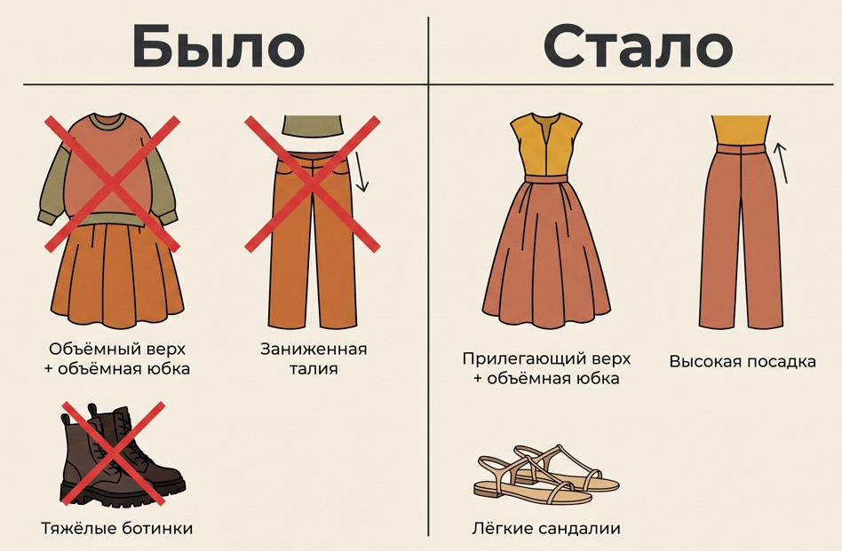 Было / стало: как одним движением исправить образ.