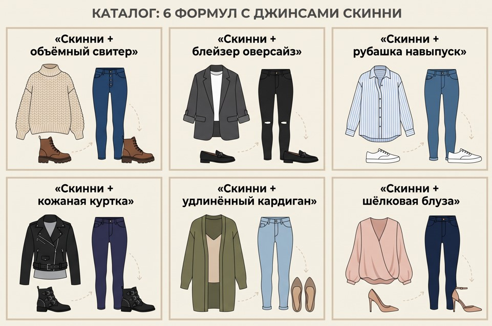 Шесть базовых формул, которые работают на любой фигуре.