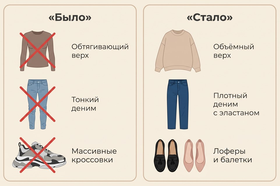 Слева — как не надо, справа — рабочая альтернатива.