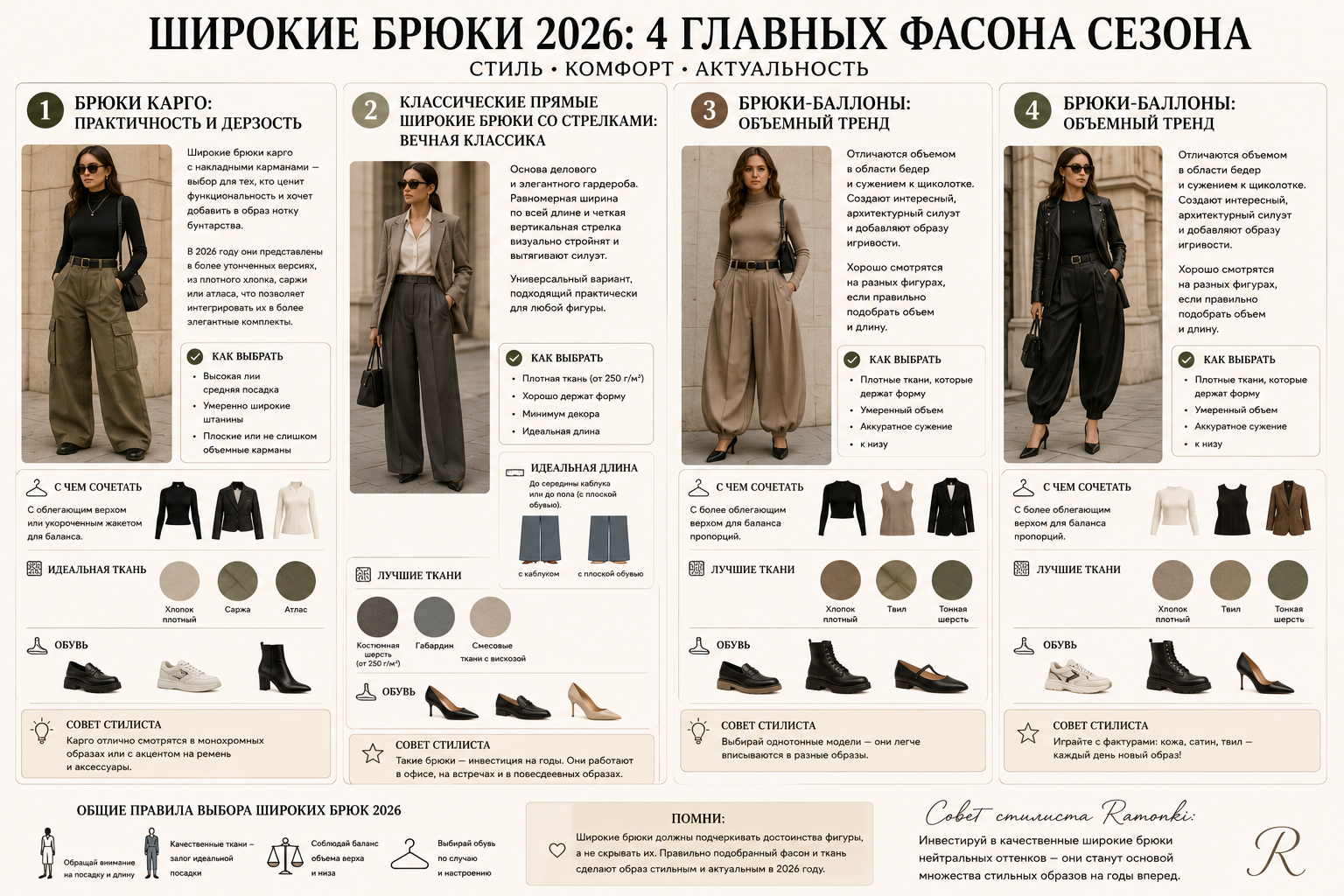 Какие фасоны брюк в тренде